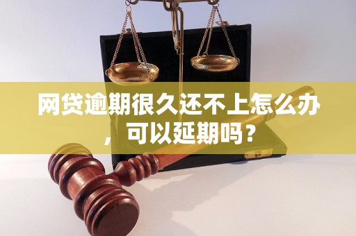 网贷逾期很久还不上怎么办，可以延期吗？