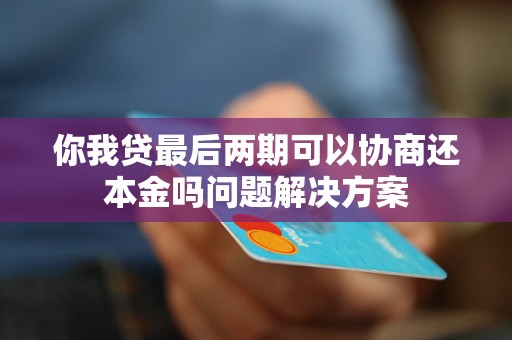 你我贷最后两期可以协商还本金吗问题解决方案