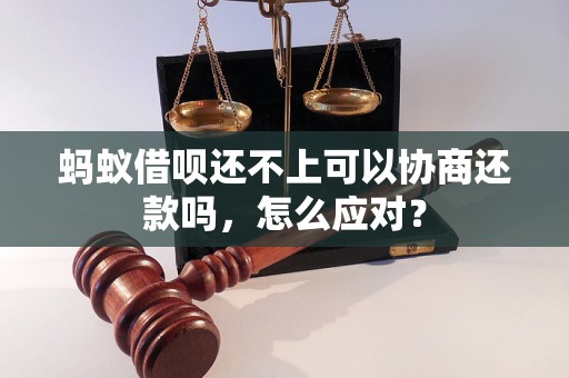 蚂蚁借呗还不上可以协商还款吗，怎么应对？