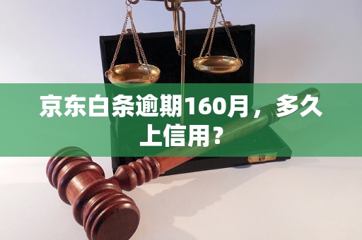 京东白条逾期160月，多久上信用？