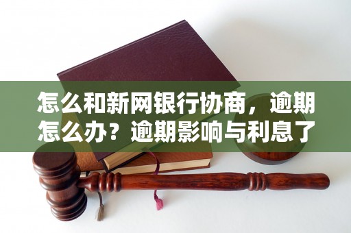 怎么和新网银行协商，逾期怎么办？逾期影响与利息了解！