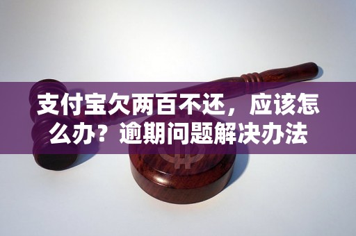 支付宝欠两百不还，应该怎么办？逾期问题解决办法