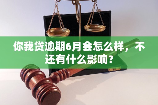 你我贷逾期6月会怎么样，不还有什么影响？