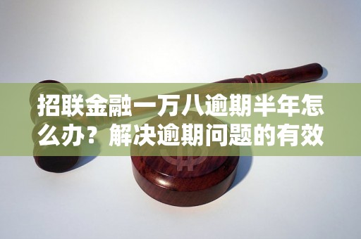 招联金融一万八逾期半年怎么办？解决逾期问题的有效方法分享