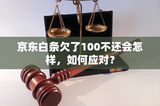 京东白条欠了100不还会怎样，如何应对？