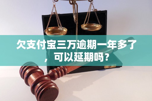 欠支付宝三万逾期一年多了，可以延期吗？