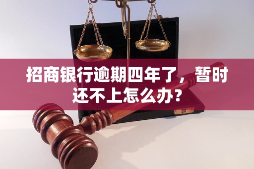 招商银行逾期四年了，暂时还不上怎么办？