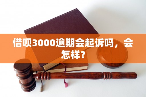 借呗3000逾期会起诉吗，会怎样？