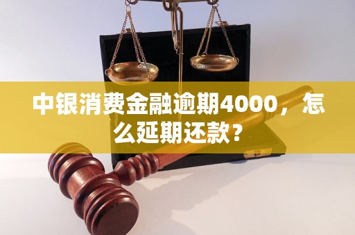 中银消费金融逾期4000，怎么延期还款？