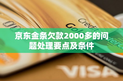 京东金条欠款2000多的问题处理要点及条件