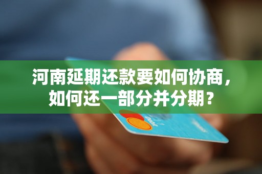 河南延期还款要如何协商，如何还一部分并分期？