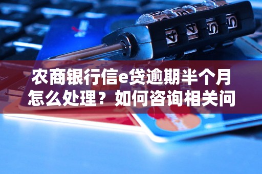 农商银行信e贷逾期半个月怎么处理？如何咨询相关问题？