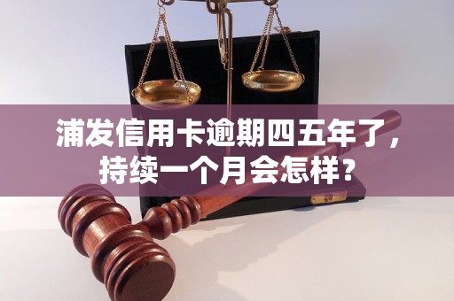 浦发信用卡逾期四五年了，持续一个月会怎样？