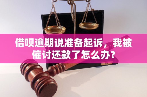 借呗逾期说准备起诉，我被催讨还款了怎么办？