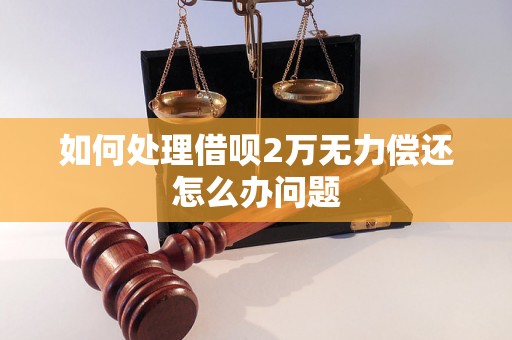 如何处理借呗2万无力偿还怎么办问题