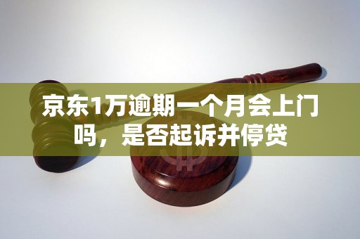 京东1万逾期一个月会上门吗，是否起诉并停贷