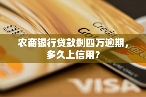 农商银行贷款剩四万逾期，多久上信用？