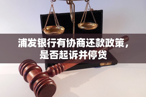 浦发银行有协商还款政策，是否起诉并停贷
