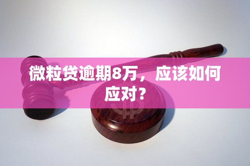 微粒贷逾期8万，应该如何应对？