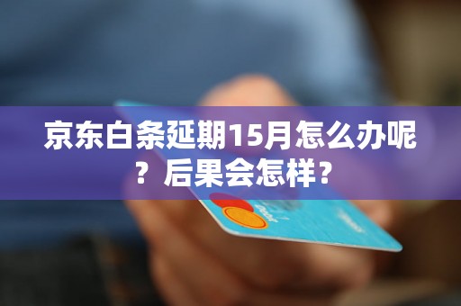 京东白条延期15月怎么办呢？后果会怎样？