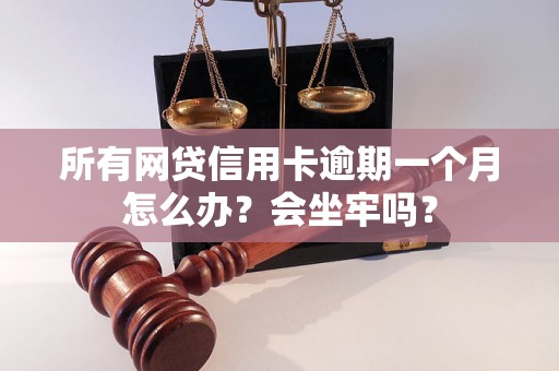 所有网贷信用卡逾期一个月怎么办？会坐牢吗？