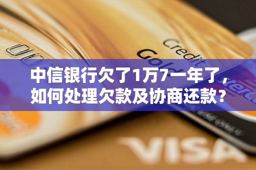 中信银行欠了1万7一年了，如何处理欠款及协商还款？