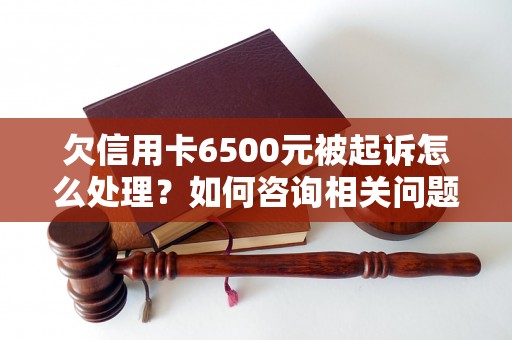 欠信用卡6500元被起诉怎么处理？如何咨询相关问题？