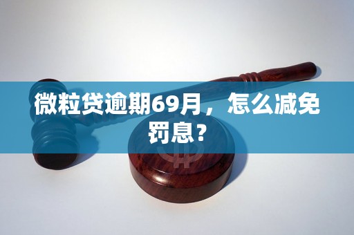 微粒贷逾期69月，怎么减免罚息？