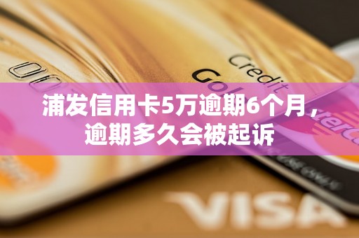 浦发信用卡5万逾期6个月，逾期多久会被起诉