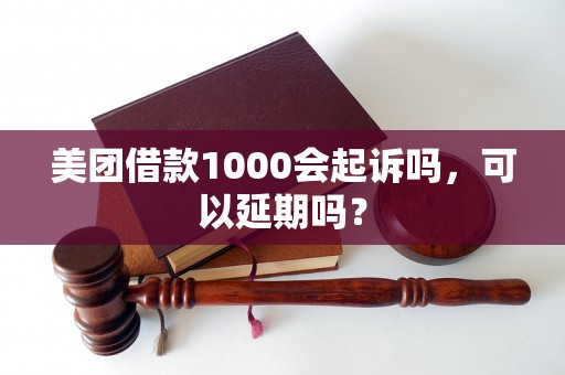 美团借款1000会起诉吗，可以延期吗？