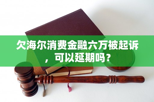 欠海尔消费金融六万被起诉，可以延期吗？