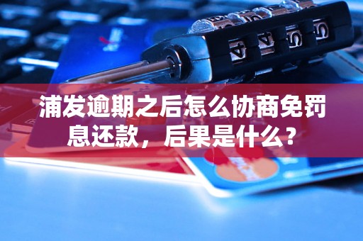 浦发逾期之后怎么协商免罚息还款，后果是什么？