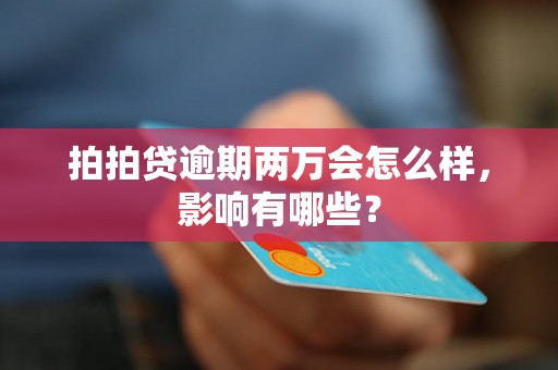 拍拍贷逾期两万会怎么样，影响有哪些？