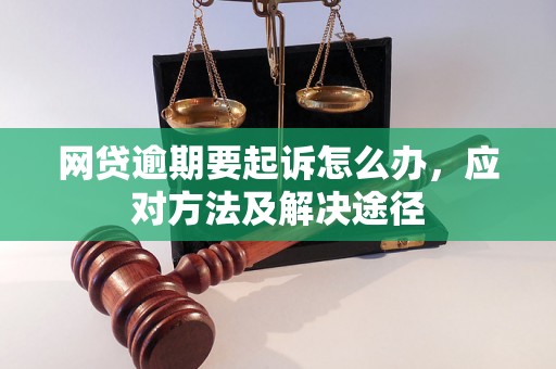 网贷逾期要起诉怎么办，应对方法及解决途径