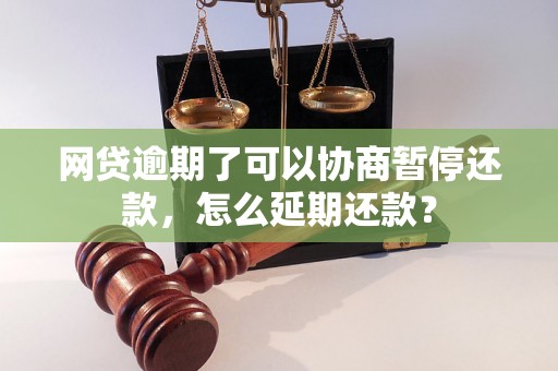 网贷逾期了可以协商暂停还款，怎么延期还款？