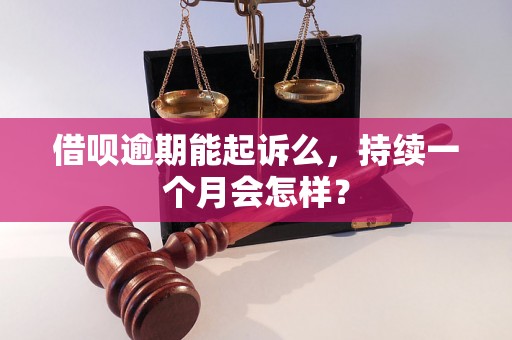 借呗逾期能起诉么，持续一个月会怎样？