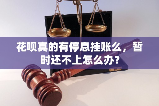 花呗真的有停息挂账么，暂时还不上怎么办？