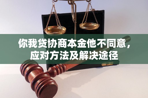 你我贷协商本金他不同意，应对方法及解决途径