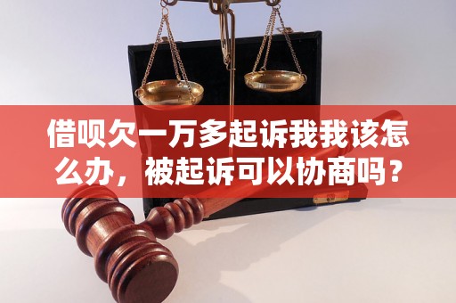 借呗欠一万多起诉我我该怎么办，被起诉可以协商吗？