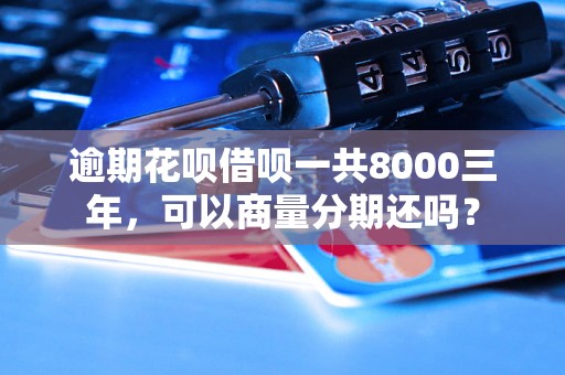 逾期花呗借呗一共8000三年，可以商量分期还吗？