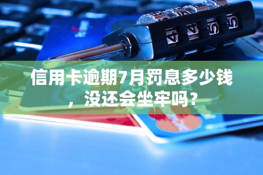 信用卡逾期7月罚息多少钱，没还会坐牢吗？