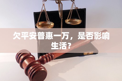 欠平安普惠一万，是否影响生活？