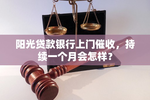 阳光贷款银行上门催收，持续一个月会怎样？