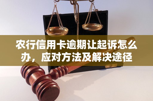 农行信用卡逾期让起诉怎么办，应对方法及解决途径