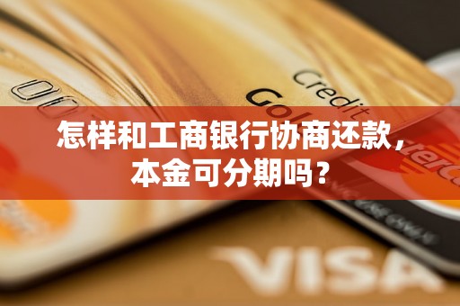 怎样和工商银行协商还款，本金可分期吗？