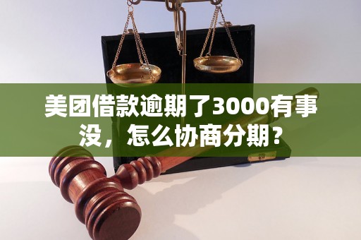 美团借款逾期了3000有事没，怎么协商分期？