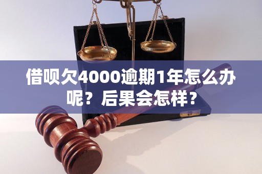 借呗欠4000逾期1年怎么办呢？后果会怎样？