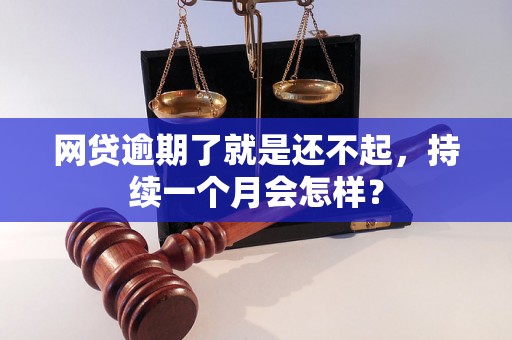 网贷逾期了就是还不起，持续一个月会怎样？