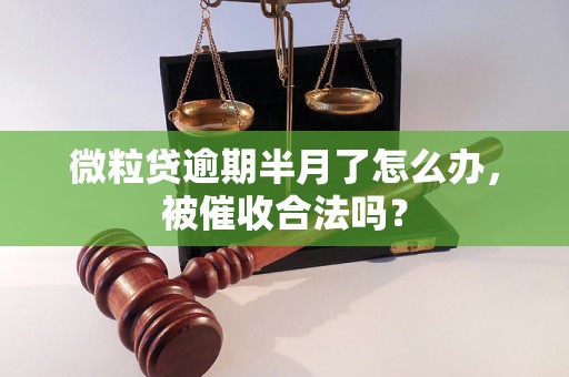 微粒贷逾期半月了怎么办，被催收合法吗？