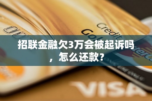 招联金融欠3万会被起诉吗，怎么还款？